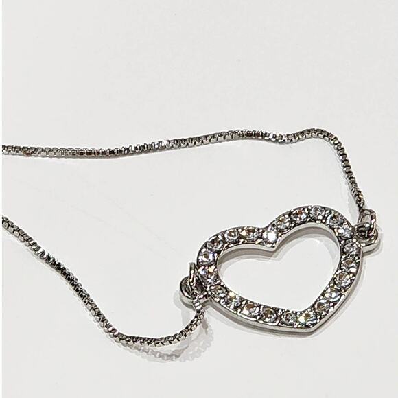Heart Slider‎ Bracelet made with Swarovski Crystals - Picture 1 of 10